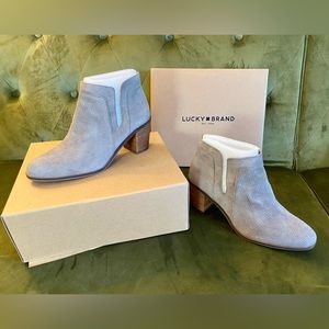 NWT Lucky Brand titanium suede ponic bootie - grey - size 8.5 medium